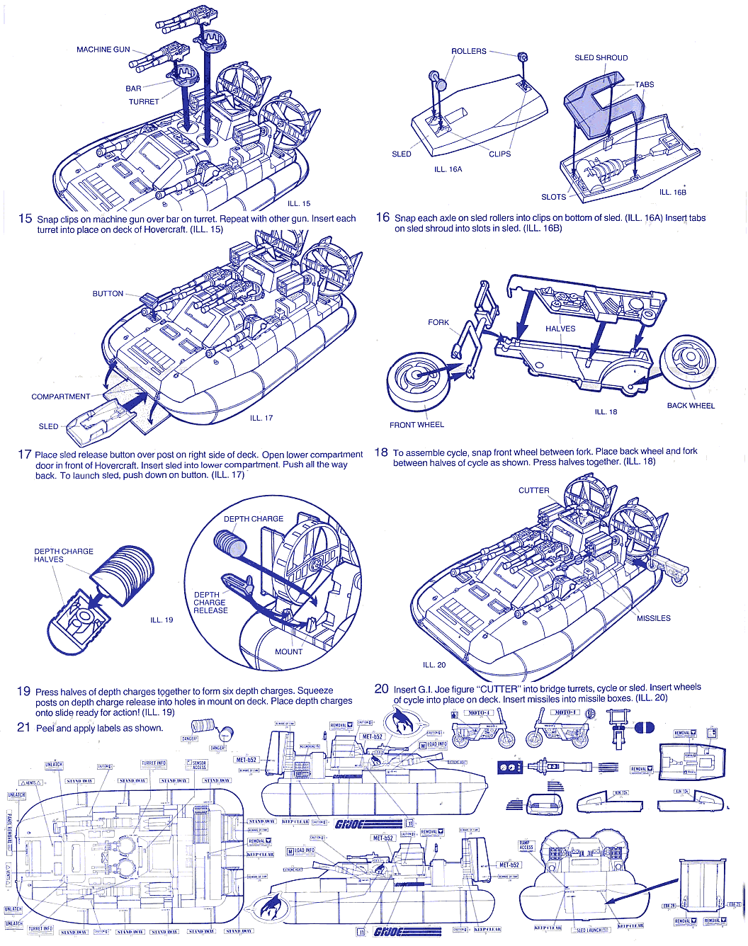 GI Joe Killer Whale W.H.A.L.E Sticker Decal Sheet