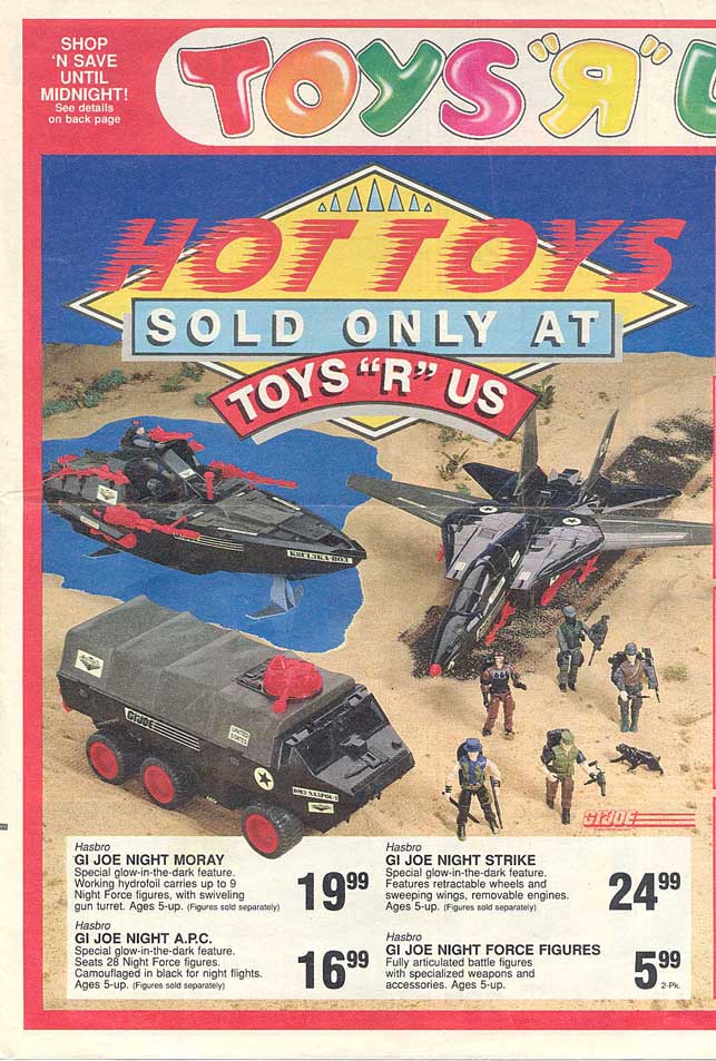 YOJOE.COM | Toys R Us Advertisement - Night Force 1989