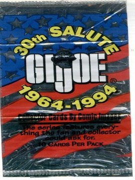 1994 GI JOE UNOPENED TRADING CARD PACK 30TH SALUTE 1964-1994 FROM BOX
