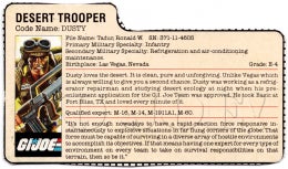gi joe dusty file card