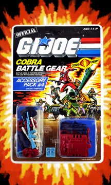 1986 Battle Gear Cobra MAJOR BLUDD BACKPACK Accessory Pack #4 GI Joe JTC AP605 