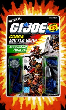 GI Joe 1988 Cobra Battle Gear Accessory Pack #6 Stun Rod 1986 Dr Mindbender