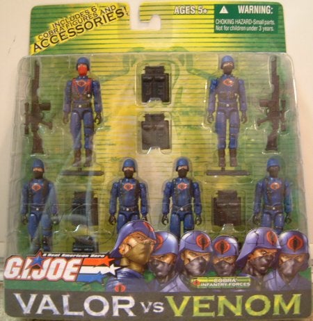 GI Joe Cobra Trooper Blonde Hair 3.75" figure 2004 Infantry Squad Valor Venom 