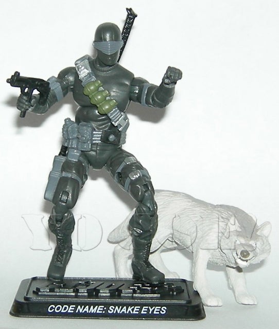 GI Joe 25th anniversary SNAKE EYES v34 Figure Stand accessoire 2007 2008
