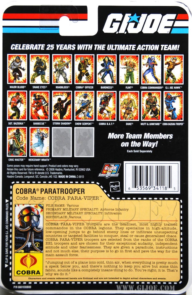 Cobra Para-Viper (v1) G.I. Joe Action Figure - YoJoe Archive