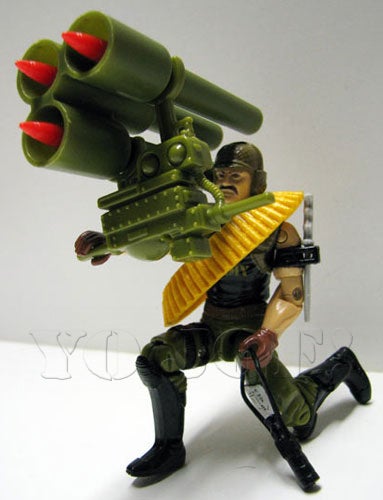 GI Joe Weapon Backblast Red Missile 1989 Original Figure Accessory 