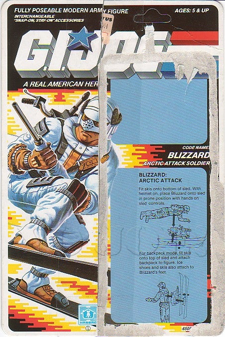 1988 GI Joe Original Accessory Part One Pair Of Blizzard Show Ice Shoes 