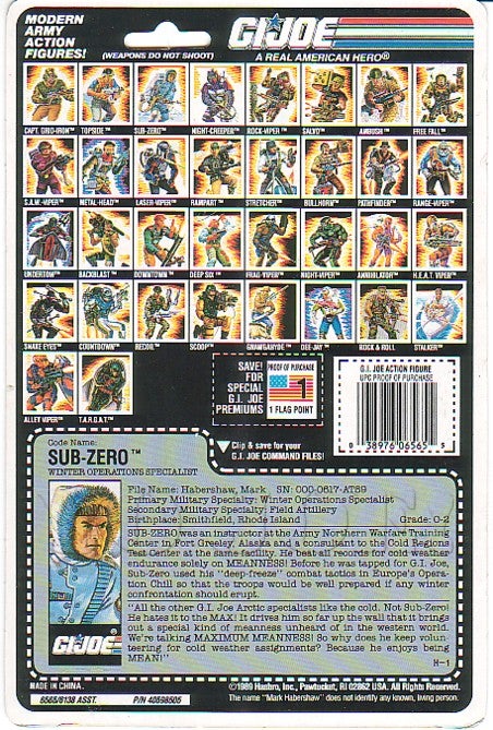 Sub Zero V1 G I Joe Action Figure Yojoe Archive