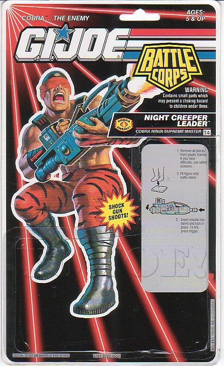 G I JOE Accessory 1993 Night Creeper Leader V1 Missile Launcher