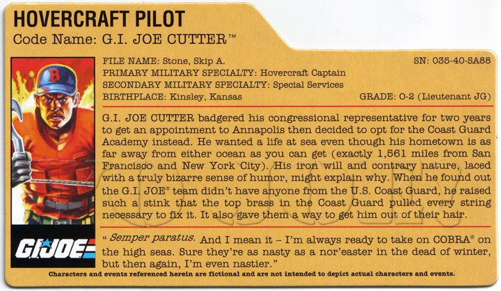 G.I. Joe Cutter (v1) G.I. Joe Action Figure - YoJoe Archive