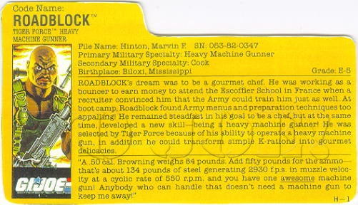 Roadblock (v3) G.I. Joe Action Figure - YoJoe Archive