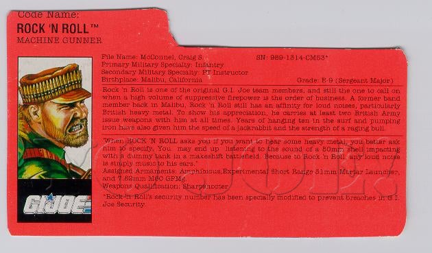 Rock 'n Roll (v3) G.I. Joe Action Figure - YoJoe Archive