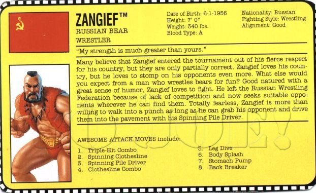 1993 Street Fighter Zangief v.1 MISSILE LAUNCHER orig accessory GI Joe JTC J34 