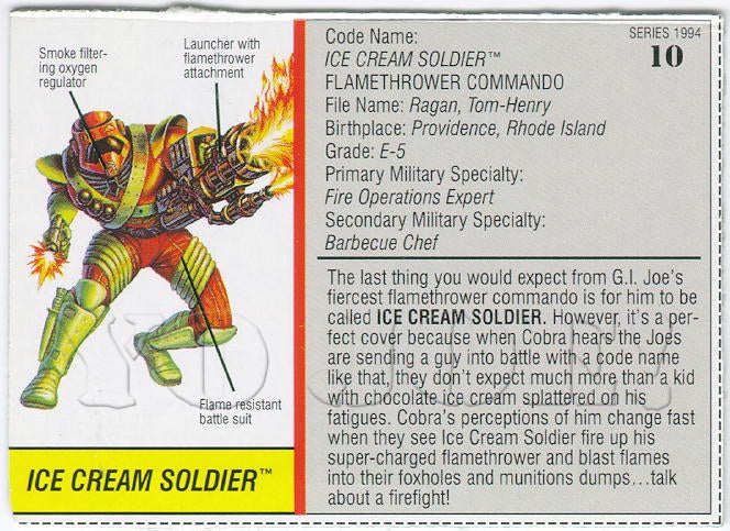 GI Joe Weapon Ice Cream Soldier Missile Launcher 1994 Original Figure Accessory