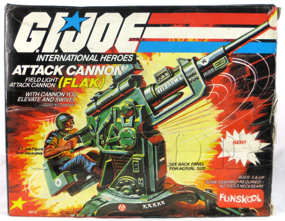 Details about   GI Joe FLAK Field Light Attack Cannon GUN MOUNT Vtg part 1982 g.i 