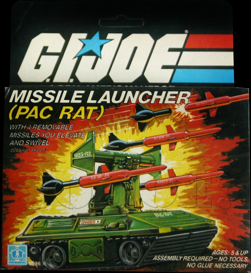ARAH GI JOE COBRA PAC RAT Missile Launcher Missile Accessory Piece Part 1983 