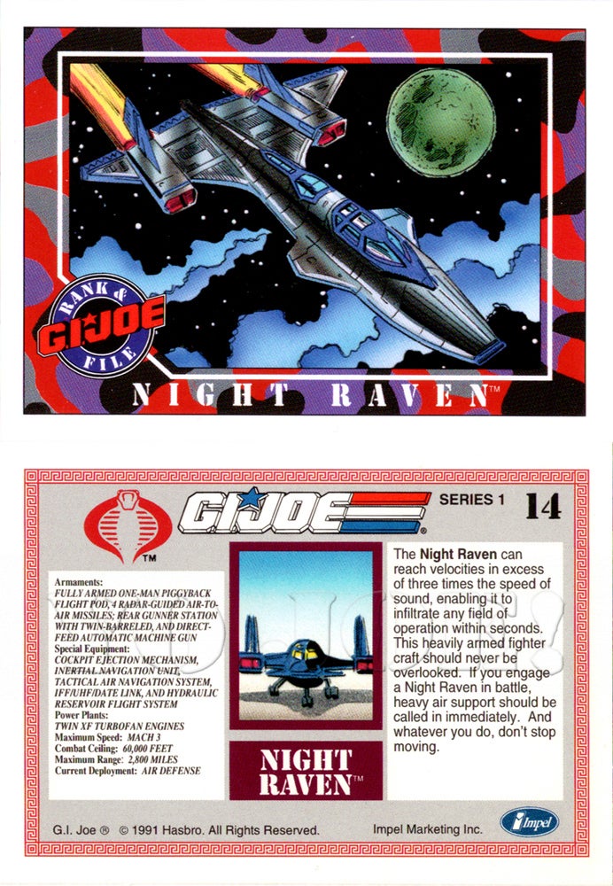 GI JOE COBRA NIGHT RAVEN MISSILE POD PART 1986 G.I JOE EXCELLENT
