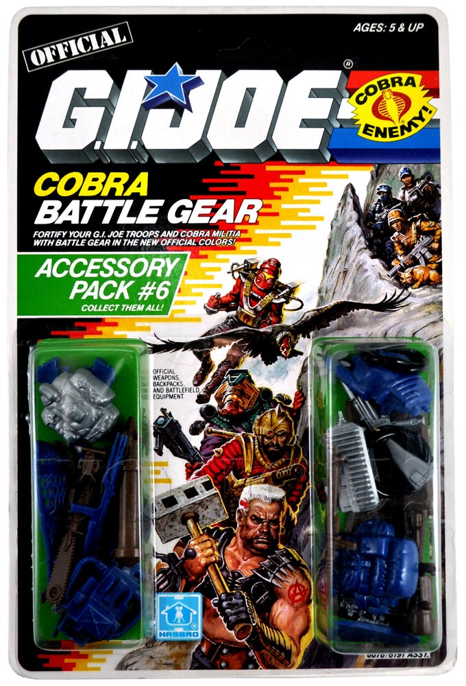 GI Joe Battle Gear Accessory Pack #6 Cobra Zarana RIFLE saw gun Vtg weapon 1988 