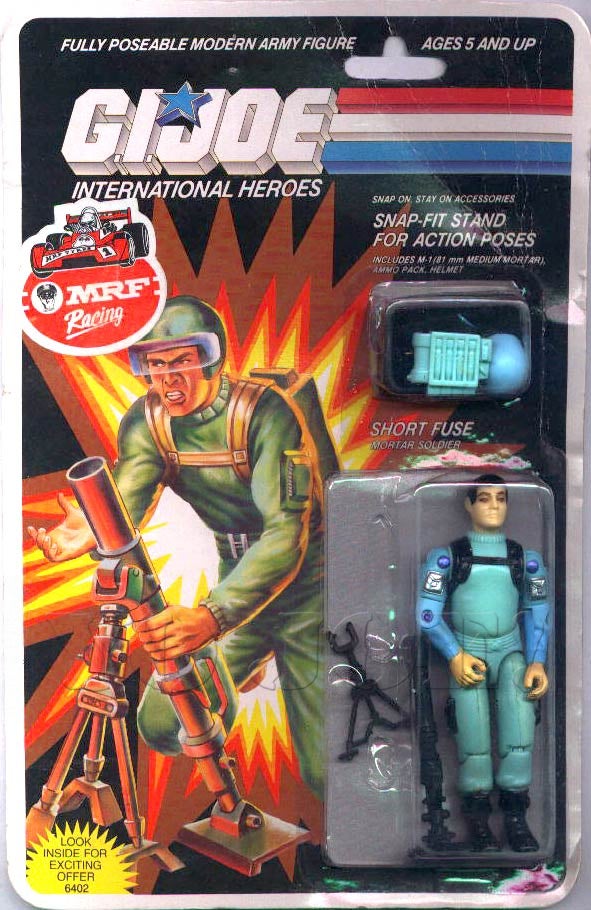 1982 Short-Fuze Mold GI Joe 1984 Accessory Pack #2      Mortar with Stand 