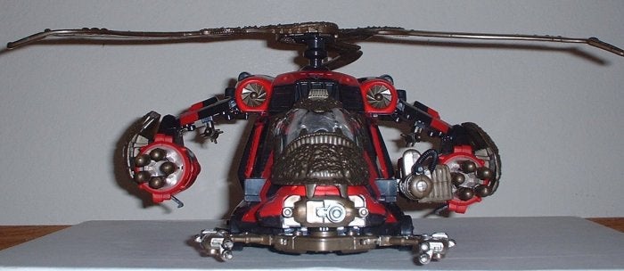 GI Joe Vehicle Crimson Command Copter Helicoptor Missile 2003 Original Part