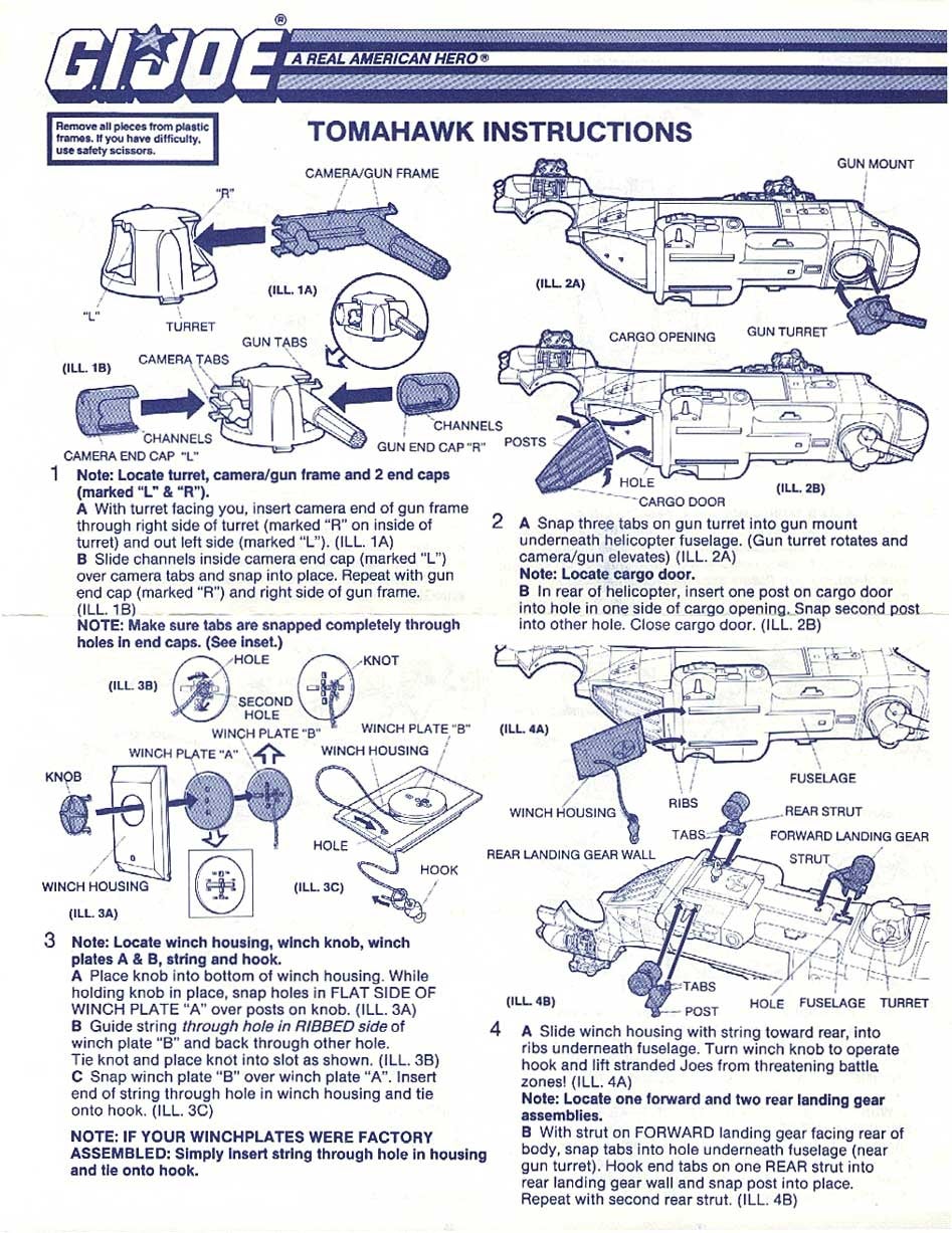 Details about   GI Joe Vehicle Tomahawk Bay Gun w Tabs x 2-1986 Vintage Hasbro Original Parts 