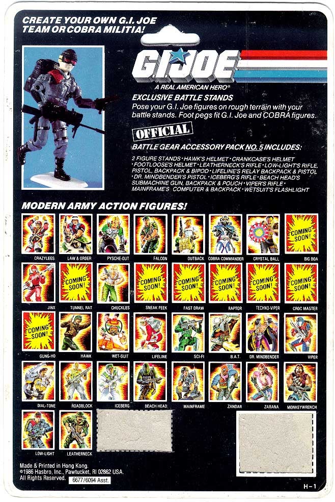 GI Joe Weapon HAWK Helmet from Accessory Pack 1987 Original Figure Accessory