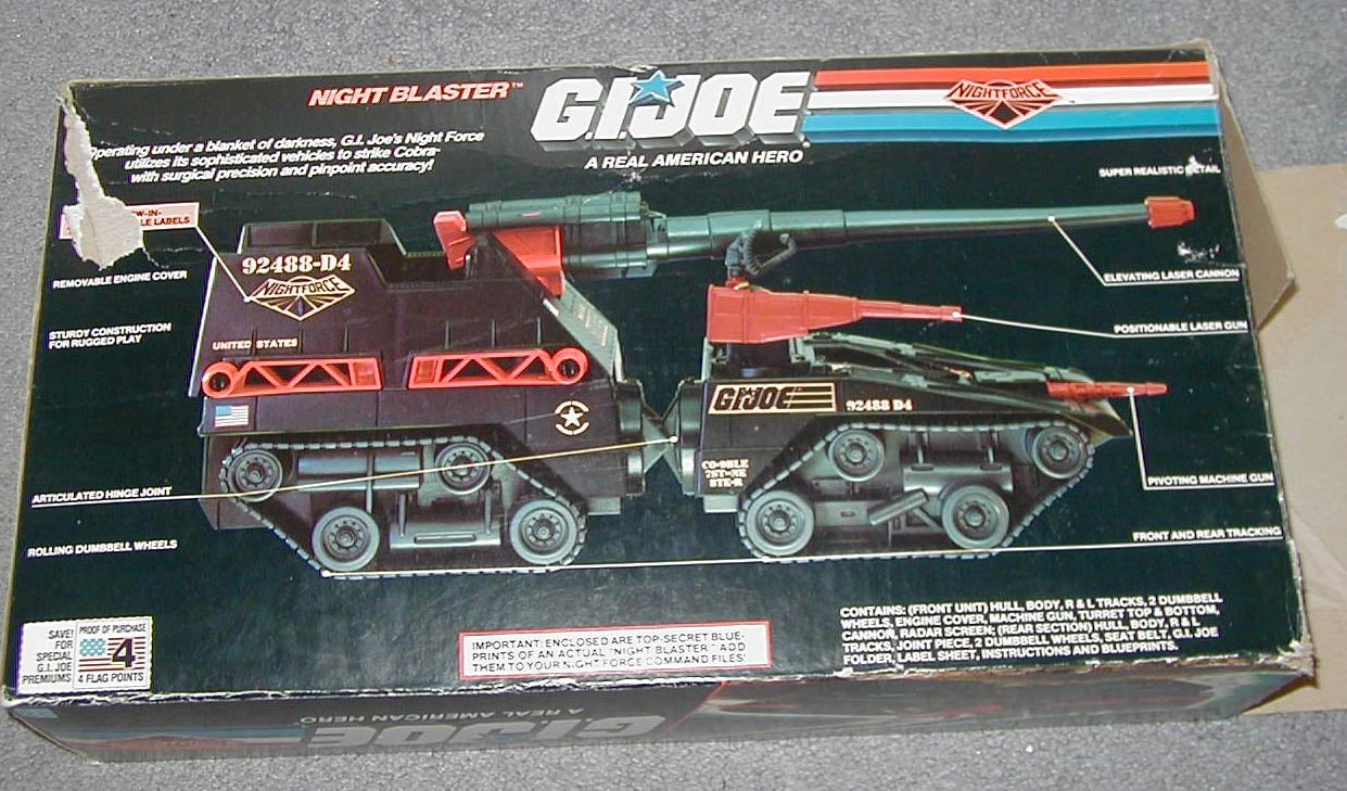 Gi Joe Night Force Night Striker 1988 Machine Gun Nest original Vehicle Part