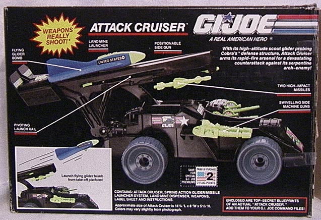 1991 GI Joe Attack Cruiser vehicle MINE original part GI Joe JTC 910H 