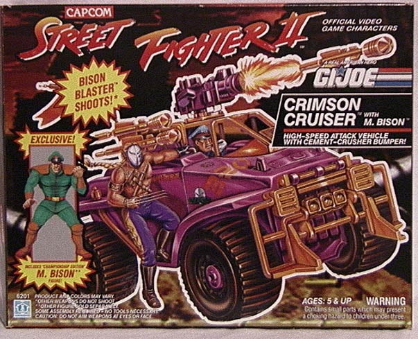 Black Rim GI Joe 1993 Street Fighter II CRIMSON CRUISER Wheel Tire