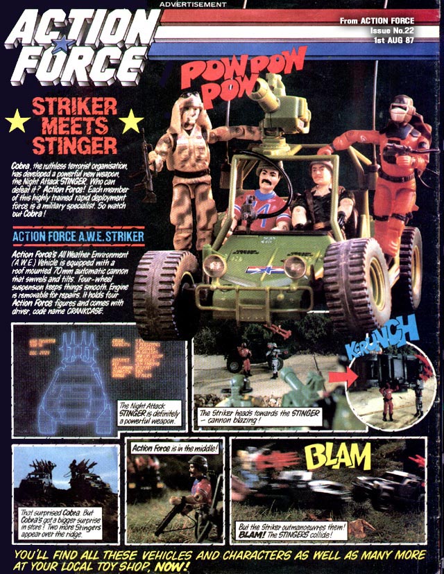 YOJOE.COM | Action Force Ad: Striker Meets Stinger